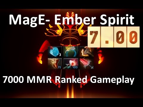 MagE- Ember Spirit - INSANE 20 min GG [ 7.0 ] [ 7000 mmr Ranked Dota 2 Gameplay ]