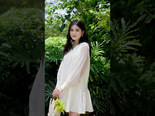 ET12X066 - Đầm xốp hoa nổi