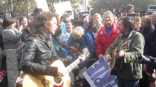 Sarah Lee Guthrie and Johnny Irion 10/15 Occupy Burlington Rally 