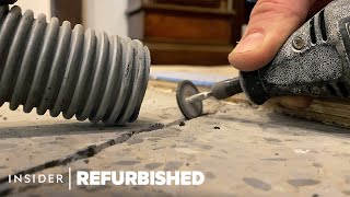 Restoring Terrazzo Tiles Hidden Under Carpet | Refurbished | Insider