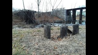 VERY OLD ABANDONED TRAIN TRESTLE AND OTHER RELICS