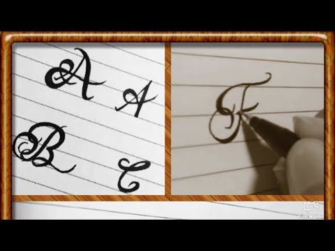 Capital Alphabets in Calligraphy WITH NORMAL PEN for Beginners | Part 1 | Easy and Beautiful