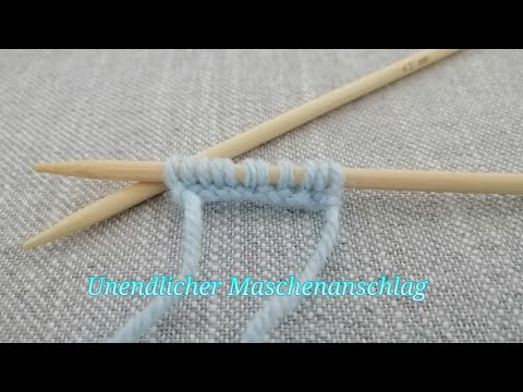 Maschenanschlag stricken  | UNENDLICHER MASCHENANSCHLAG | Kreuzanschlag #maschenanschlag