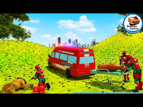 Ambulance Driving Emergency Simulator - Doctor Robot Rescue Animals - Android GamePlay