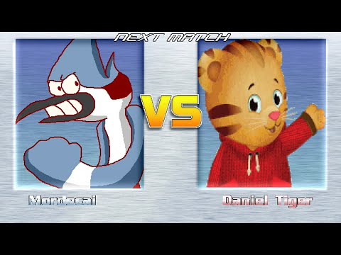 M.U.G.E.N BATTLES | Mordecai vs Daniel Tiger | Regular Show vs Daniel Tiger's Neighborhood