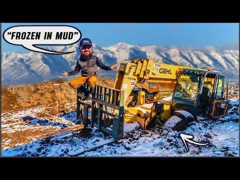 ANOTHER Stuck Telehandler Frozen Solid In Deep Mud