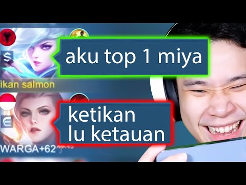 Prank Jadi Top 1 Miya Ketikan - Mobile Legends