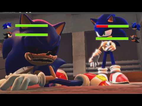 Shadow And Sonic vs SONIC.EXE With HEALTHBARS