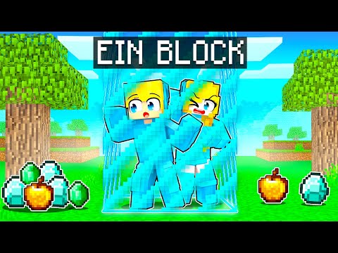 100 Tage GEFANGEN mit meiner SCHWESTER in EINEM BLOCK! - Minecraft
