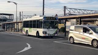 【1410】甲賀市コミニティバス車種2KG-KR290J4日野レインボー車番1410土山本線田村神社行き貴生川駅南口バス停発車シーン