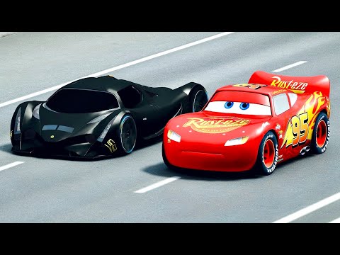 Devel Sixteen Total Black Edition 2020 vs Lightning McQueen - Drag Race 20 KM