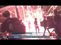 Protester detonates firework in front of Bakersfield police units during protest