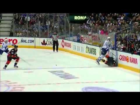 Dion Phaneuf  hit on Matt Beleskey 01/20/2011