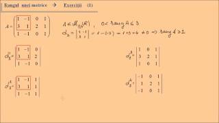 Rangul unei matrice - exercitiu rezolvat (1)