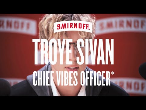 Smirnoff lets Troye Sivan 'go off' at a press event as he embraces his 'chief vibes officer' role