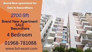 2700 sft Brand New Apartment For Sale in Basundhara. # 4bedroom