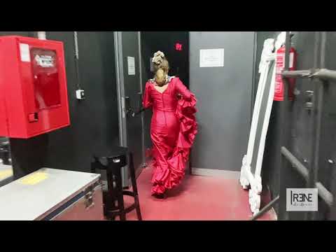 Right before dancing on stage Irene "La Sentío" Flamenco Dancer