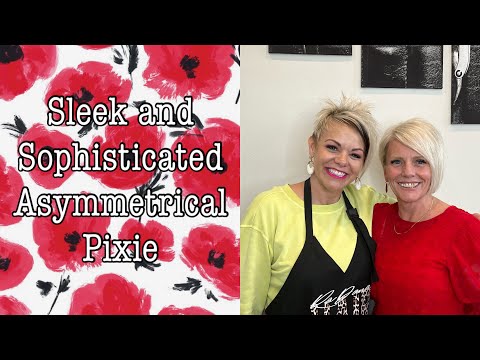 Stylish sleek asymmetrical pixie for women over 50 video thumbnail