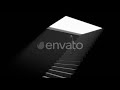Business Woman Climbs The Stairs From Darkness To Light Motion Graphics Videohive Template