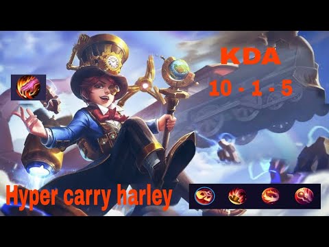 hyper carry harley !! nonstop roam and gank .by top kampung .,!mobile legends indonesia