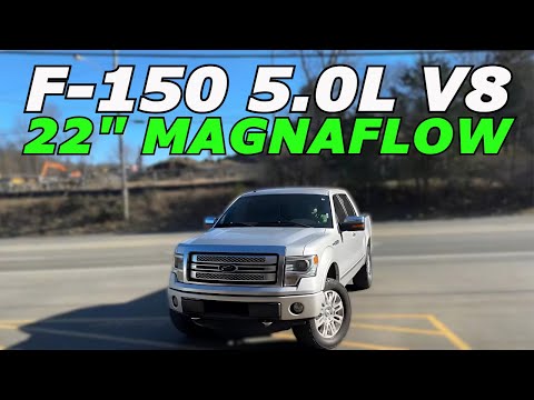 2014 Ford F-150 5.0L V8 Exhaust Sound w/ 22" Magnaflow Muffler!