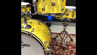 Video thumbnail for Gretsch Catalina Club Yellow Satin Flame Drum Set by Drum Flip