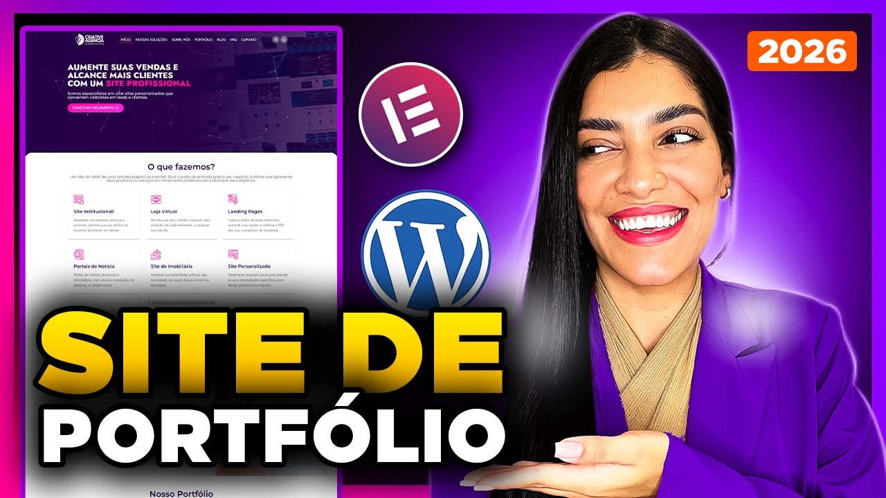 Como Criar um SITE DE PORTFÓLIO no WordPress e Elementor Pro [Passo a Passo do Zero]