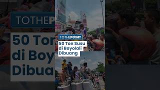 Peternak Sapi di Boyolali Lakukan Aksi Protes Mandi Susu dan Membuang sebanyak 50 Ribu Liter di TPA