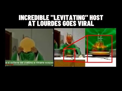 INCREDIBLE "LEVITATING" HOST AT LOURDES GOES VIRAL