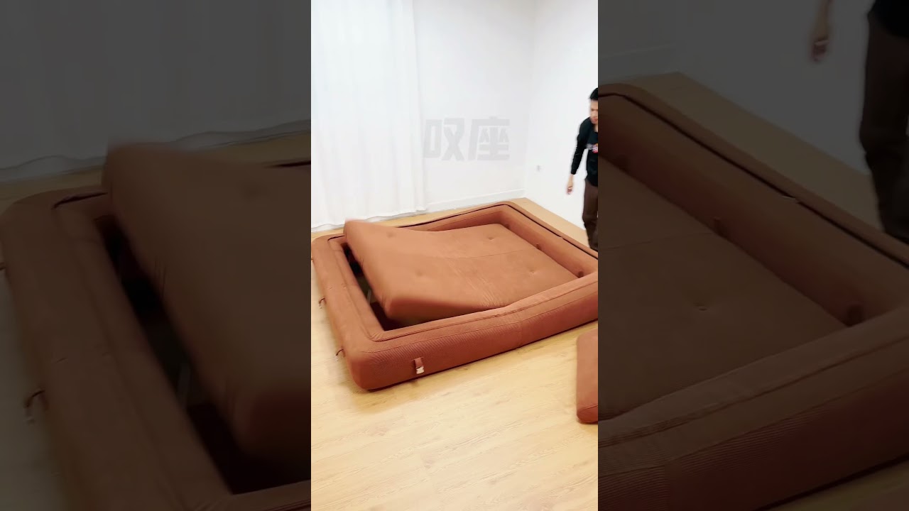 Compressed folding sofa bed#compressionsofa #compressedsofa #sofainbox #couchinabox #sofa #furniture
