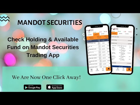 How to check Holding &  Available Fund on Mandot Securities Trading App.