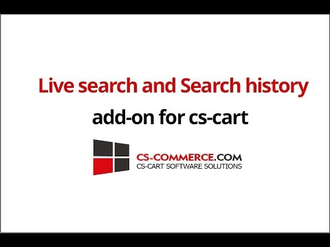 Live search and Search history add on for CS Cart version 5.3
