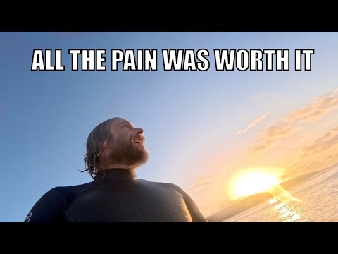 Mike Lay cycling and surfing around Britain. Stage 1 Part 2 Gwithian to Newquay, glorious sunset.