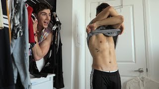 I Spent the Night in my Boyfriends House &amp; he had NO Idea.. | 24 hour challenge?