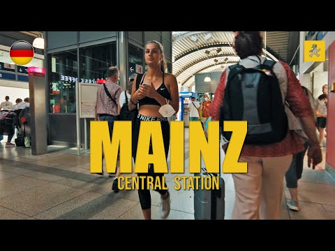 Mainz Walk | Caminhando pela Estação Central de Mainz, Alemanha [4K60]