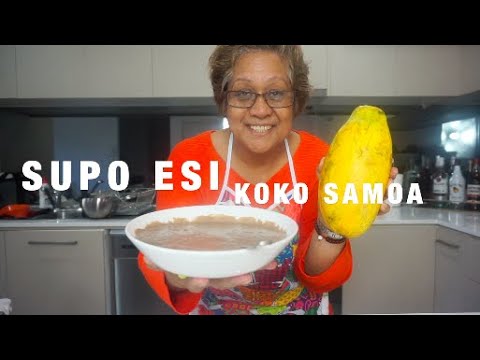 COOK & EAT WITH FAYE | SUPO KOKO ESI | PAWPAW DESSERT WITH TAPIOGA AND SAMOA COCOA #Polytube