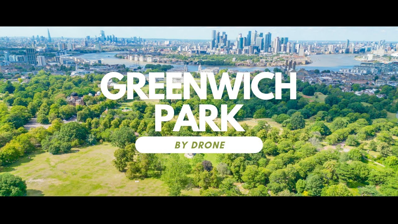 Behold the breathtaking aerial panorama of Greenwich Park.