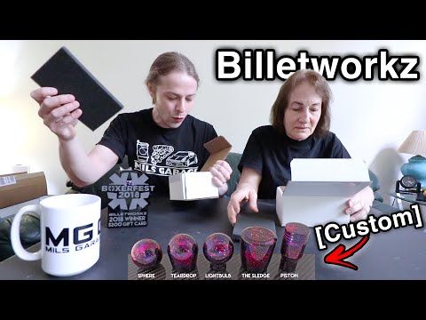 Billetworkz Custom Made-to-Order Shift Knobs [ Custom Engraved - Multi-Color // Unboxing ]