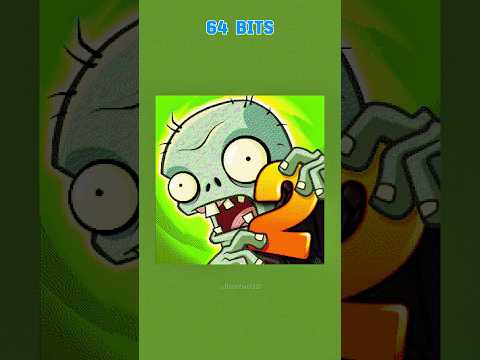 Plants vs Zombies 2 Logo Pixel Art | 64 Bits to 1/8 Bits