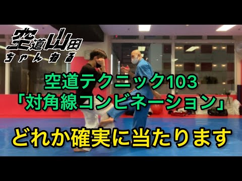 【武道】空道テクニック103「対角線コンビネーション」【格闘技】
