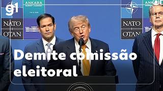 Trump desmonta comissão eleitoral dos EUA a 4 meses das eleições parlamentares
