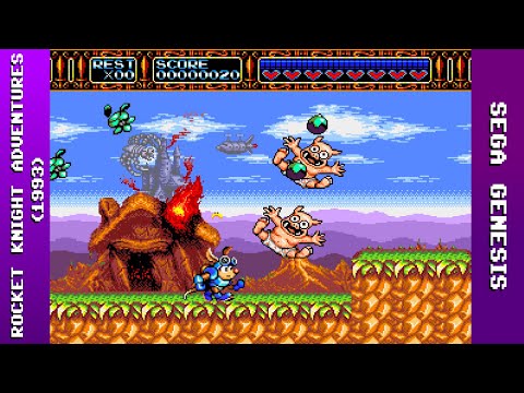 Rocket Knight Adventures Longplay (Sega Genesis) [QHD]