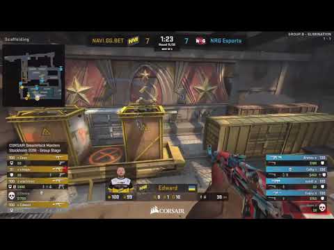 CSGO//NaVi Edward 1v4 clutch against NRG