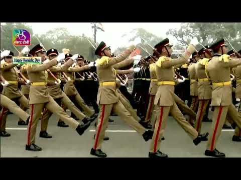 Combined band & marching contingent of the Egyptian Armed Forces marches on Kartavya Path