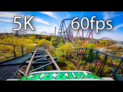 Whizzer front seat on-ride 5K POV @60fps Six Flags Great America