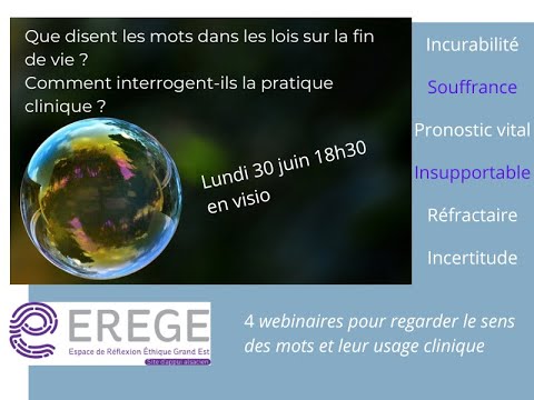 Webinaire 4 : Que disent les mots de la fin de vie ? Souffrance insupportable