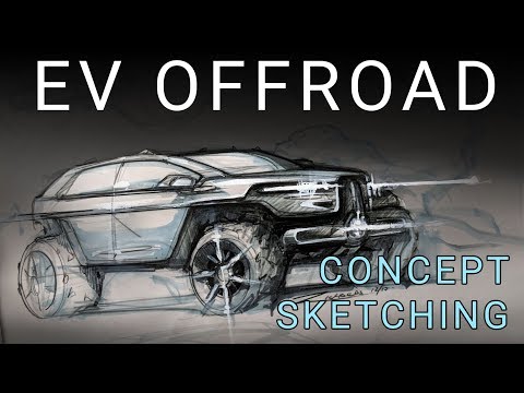 Car Design SPEED SKETCHING - EV Electric Off-Road Concept