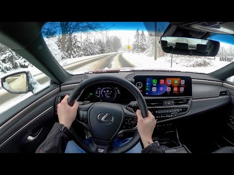 2022 Lexus ES300h F Sport - POV Snow Drive (Binaural Audio)