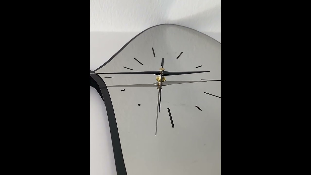 Warmly Life Mirror Clock Modern Unique Irregular Shaped Clocks Wall Decor