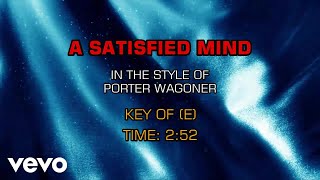 Porter Wagoner - A Satisfied Mind (Karaoke)